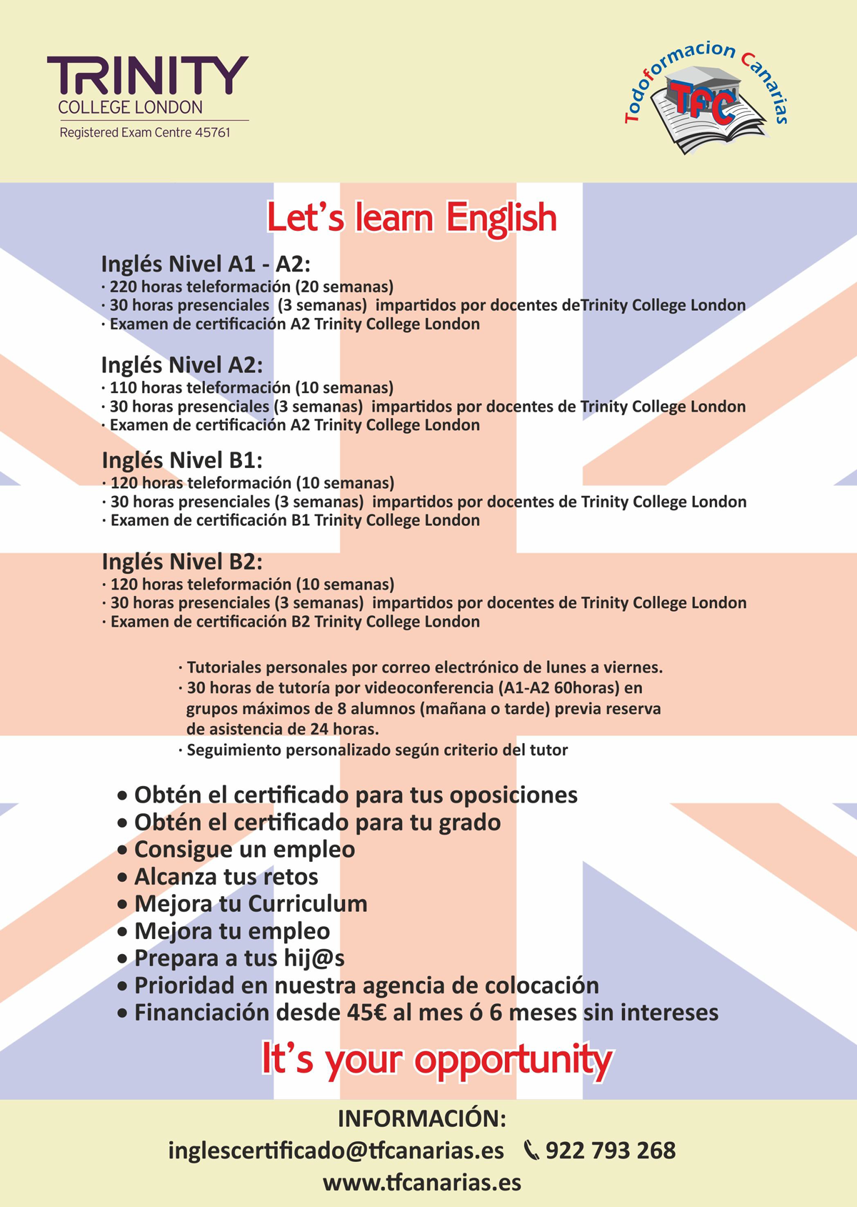 Cursos de inglés en TODOFORMACIÓN CANARIA
