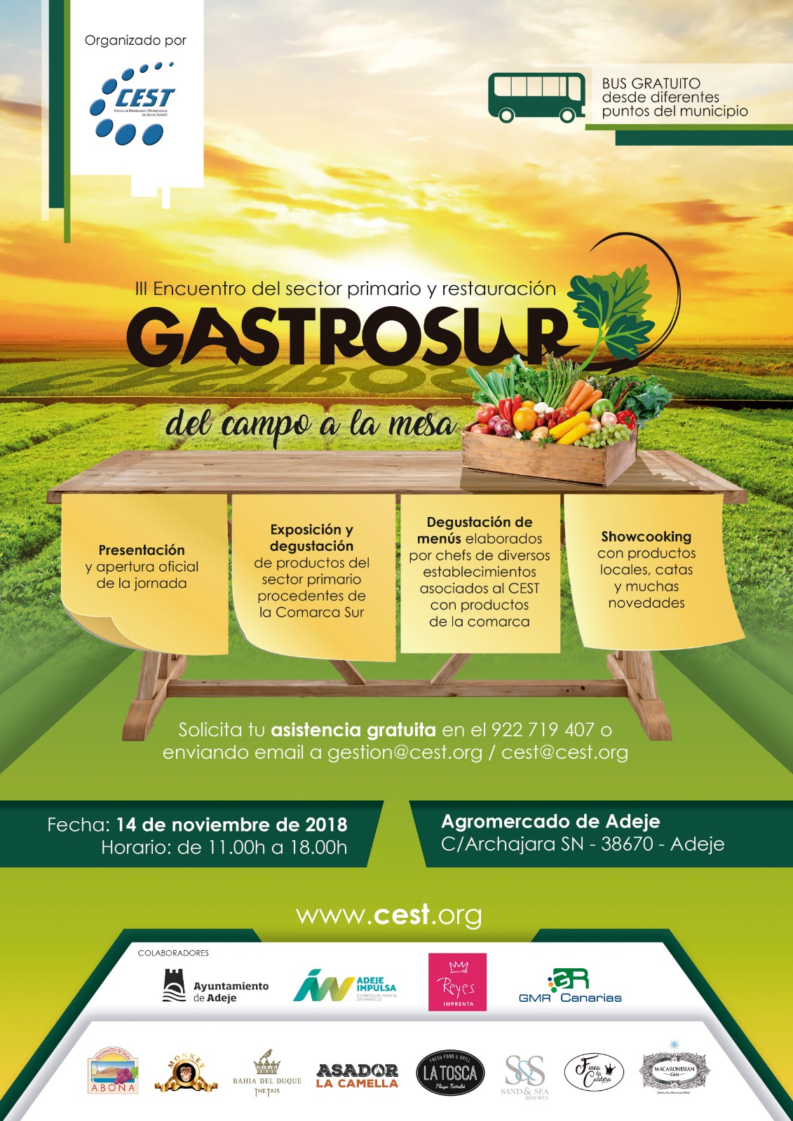 El CEST reunirá a responsables de compras, jefes de cocina, chefs y productores en la tercera edición de “Gastrosur”