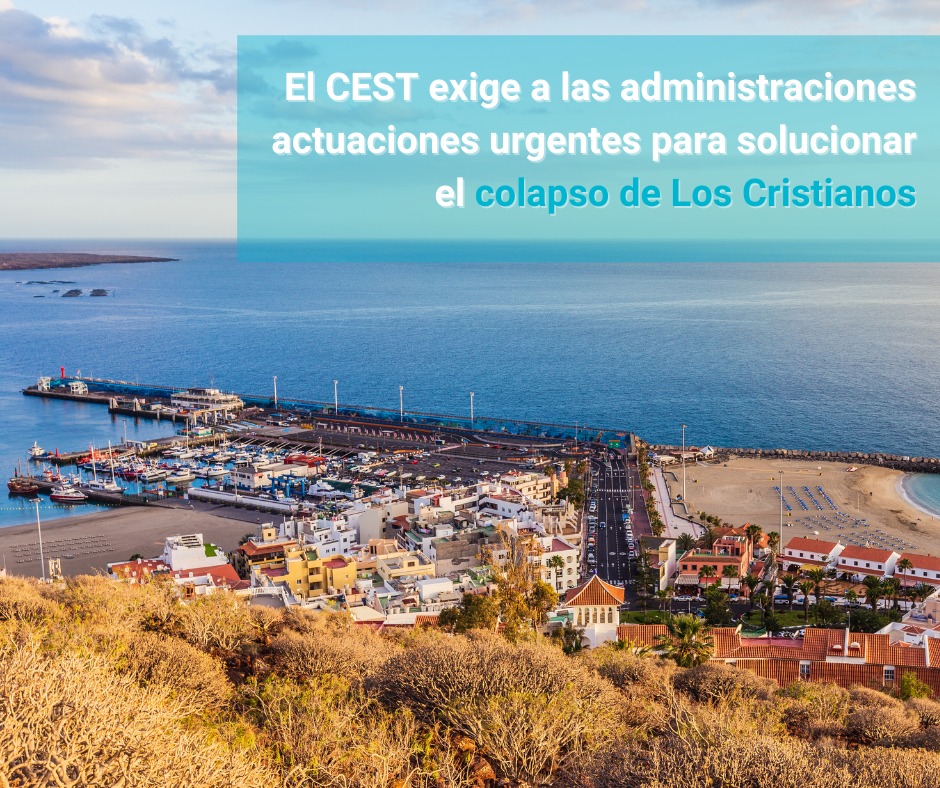 El CEST exige a las administraciones actuaciones urgentes para solucionar el colapso de Los Cristianos