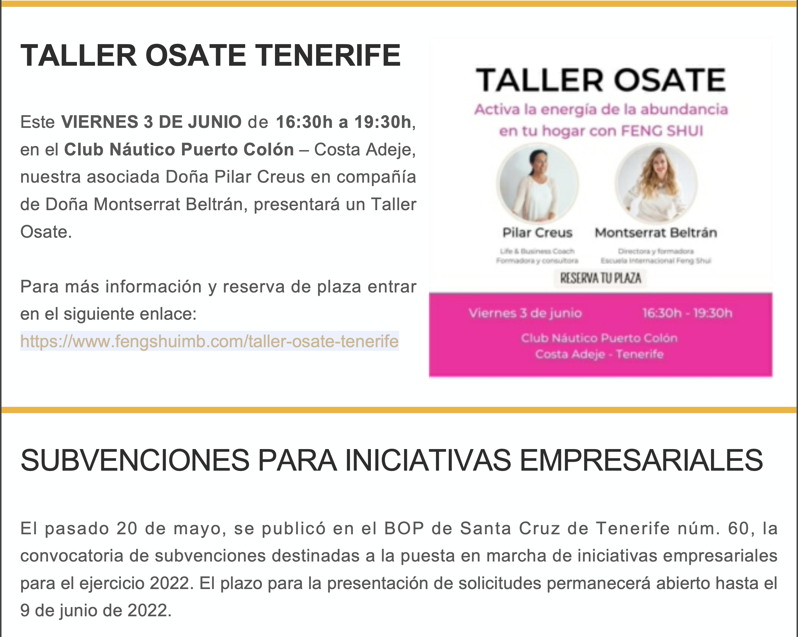 NEWSLETTER JUNIO 22