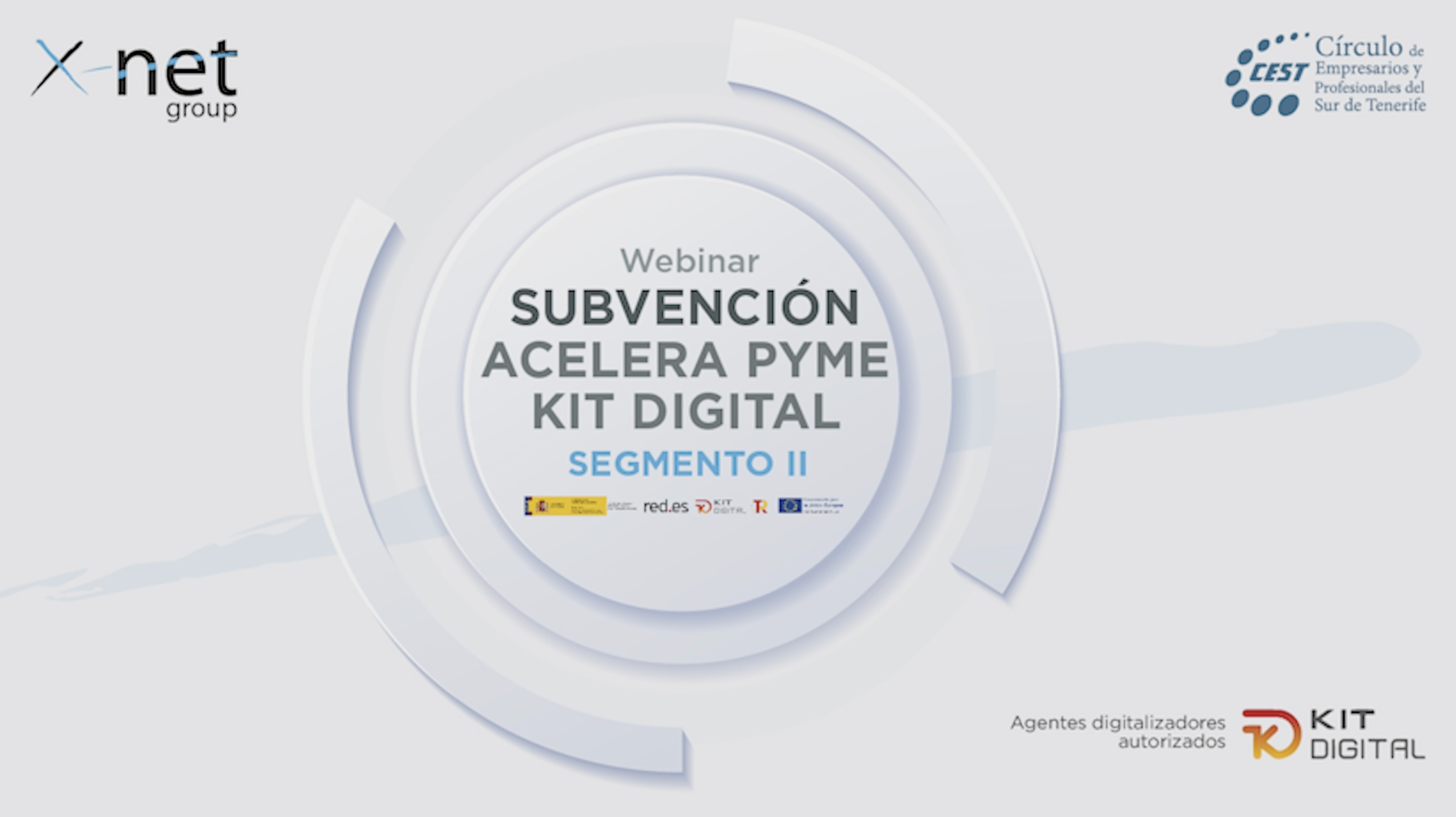 Webinar de Xnet Digital sobre la subvención «Acelera Pyme Kit Digital», dirigida al segundo segmento, es decir, para pymes y autónomos entre 3 y 9 trabajadores. Vea aquí como presentarse a la subvención.